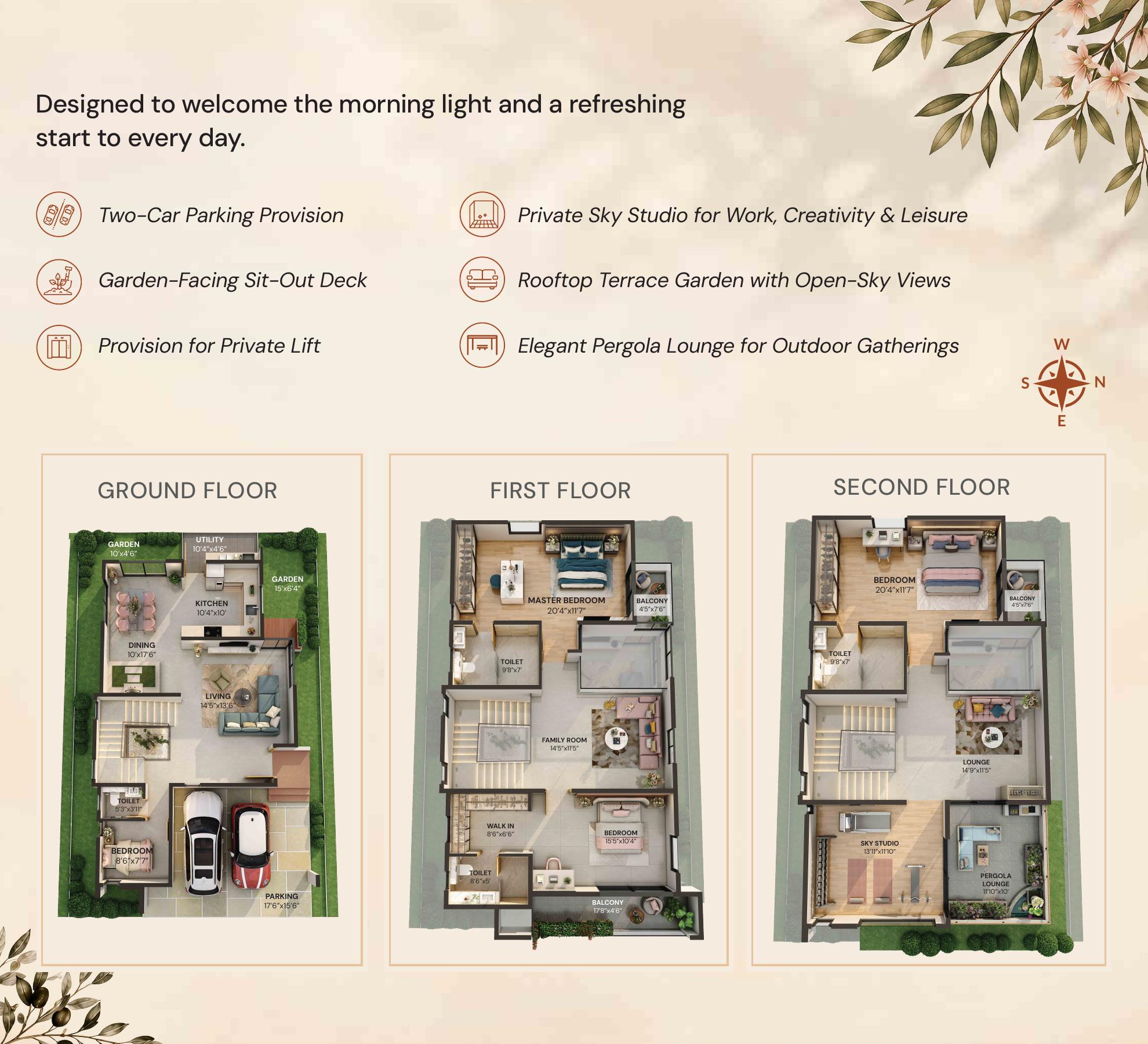 Villa Solana Sunrise complete floor plan